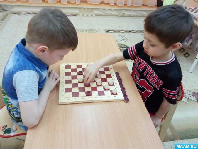 Значение игр в шашки и шахматы в детском саду Методика и приёмы проведения занятий Специфика организации открытого занятия, турнира Программа кружка Видео