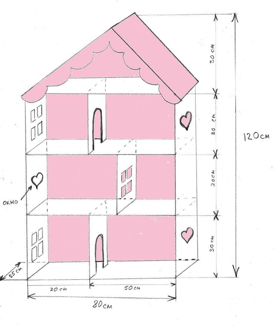 Чертеж кукольного дома