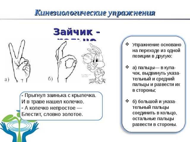 Комплекс кинезиологических упражнений  для дошкольников и младших школьников (пальчиковая гимнастика для детей 5, 6, 7 лет)