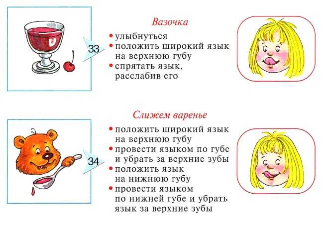 Артикуляционная гимнастика в картинках для дошкольников с описанием