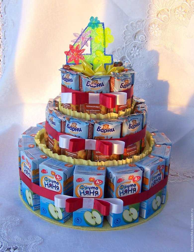 Как сделать детский торт из сока в детский сад, на день рождения? торт из детского сока и барни своими руками: мастер класс