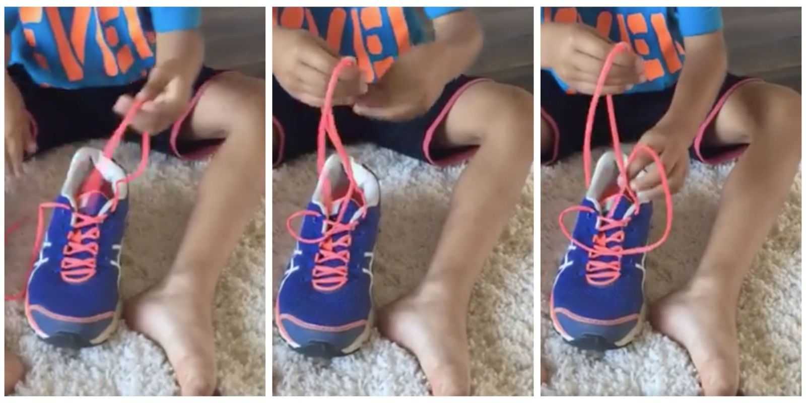Учим ребенка быстро завязывать шнурки