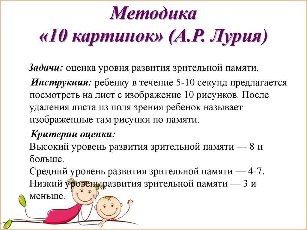 Методика «10 слов лурия»: для дошкольников