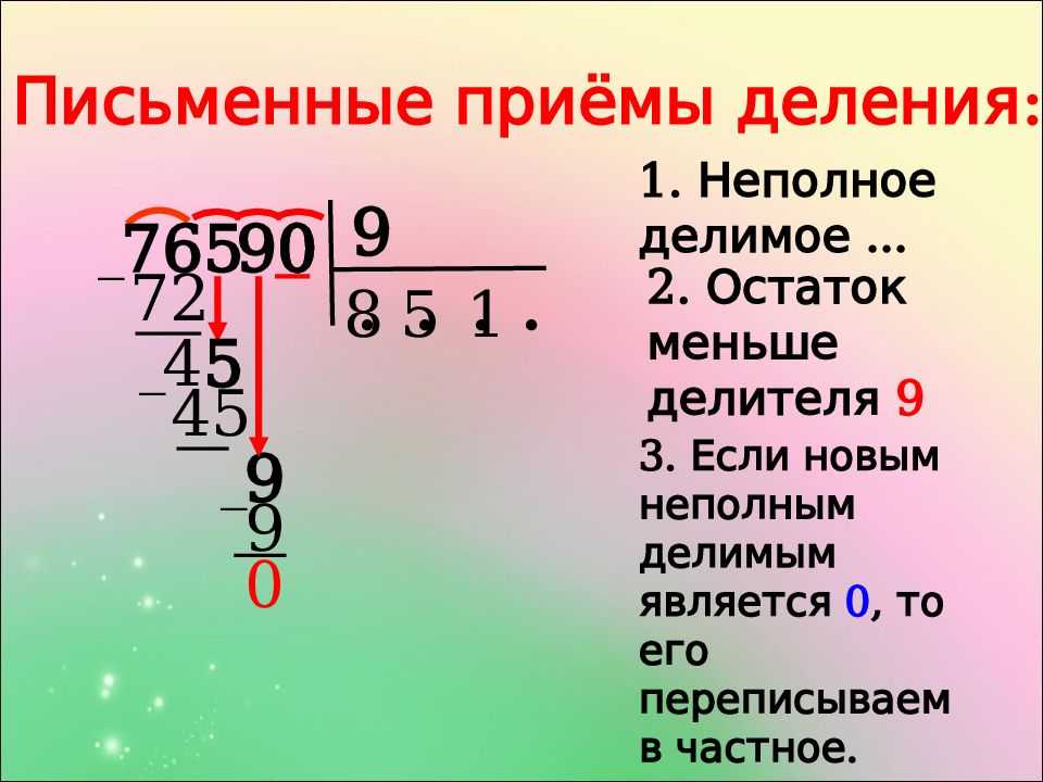 Алгоритм деления на трехзначное число 4 класс