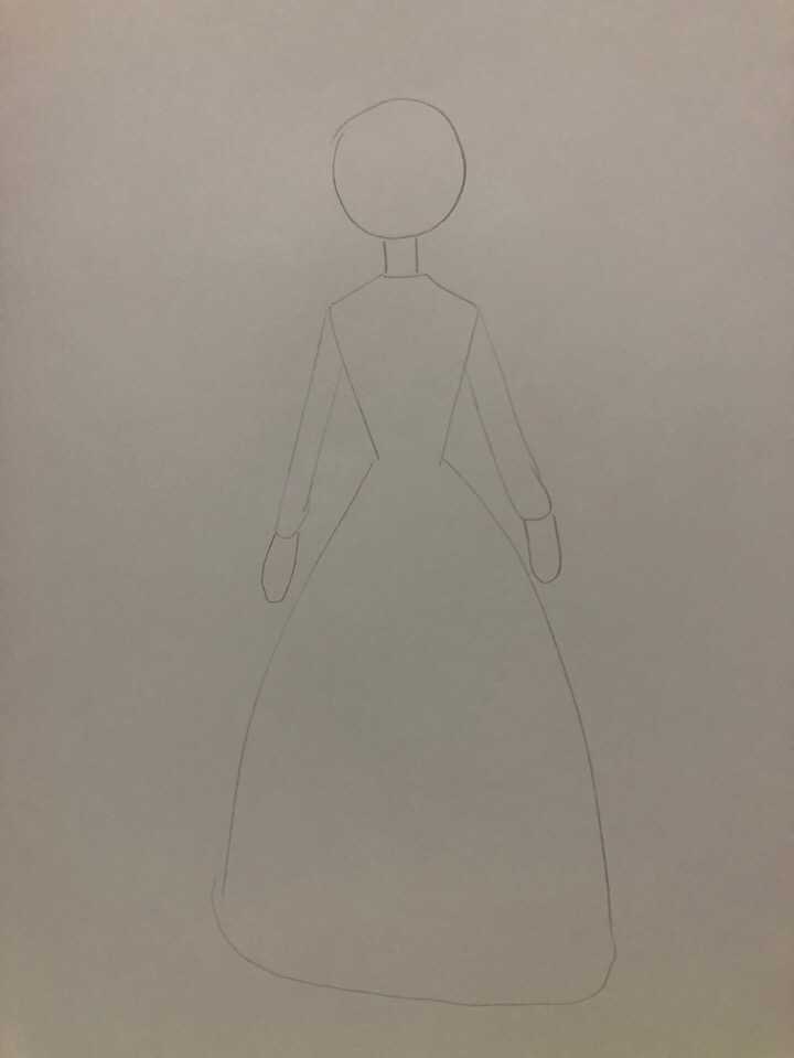 Конспект нод по рисованию в средней группе «украсим кукле платьице»